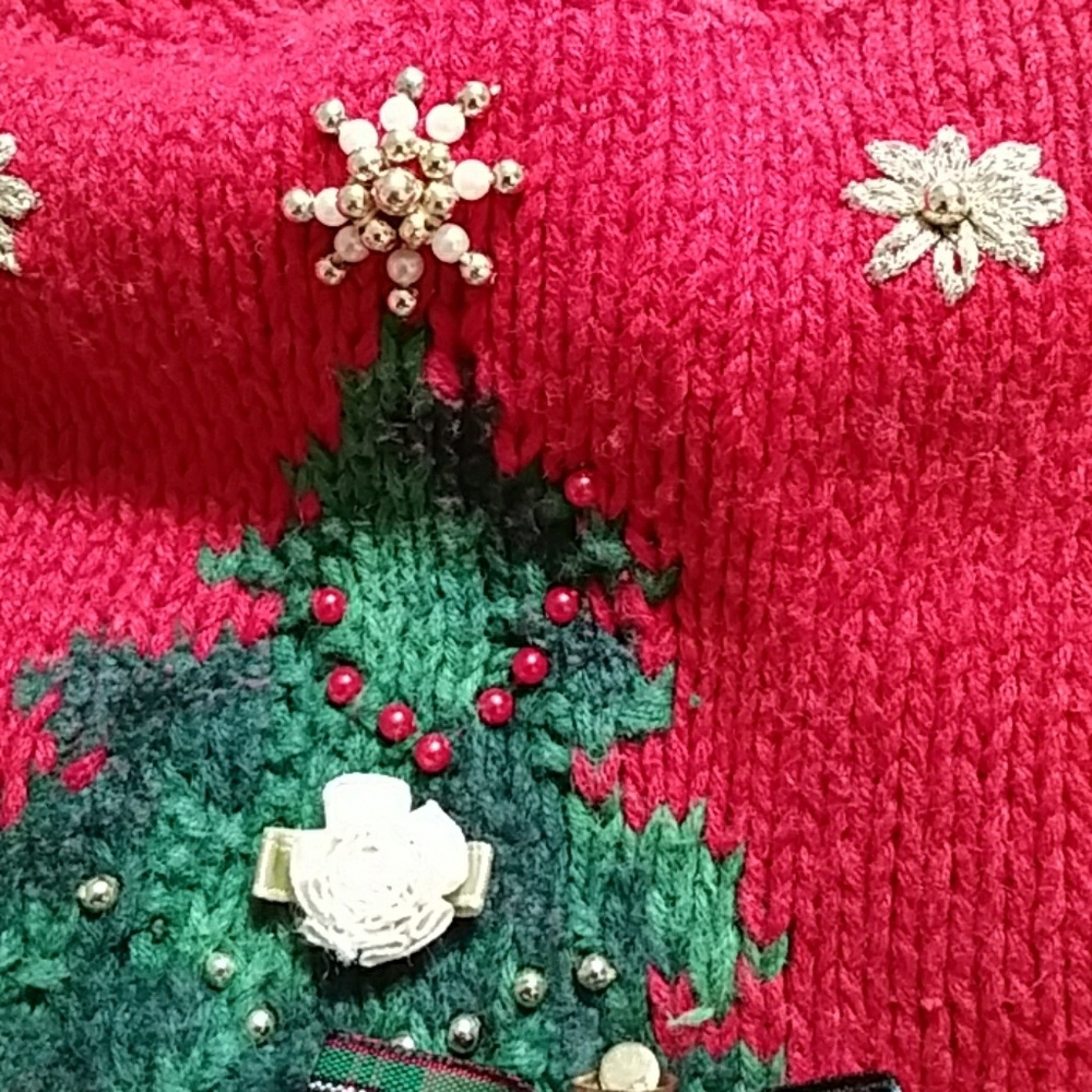 Christmas xmas tree holiday sweater medium - Picture 8 of 8